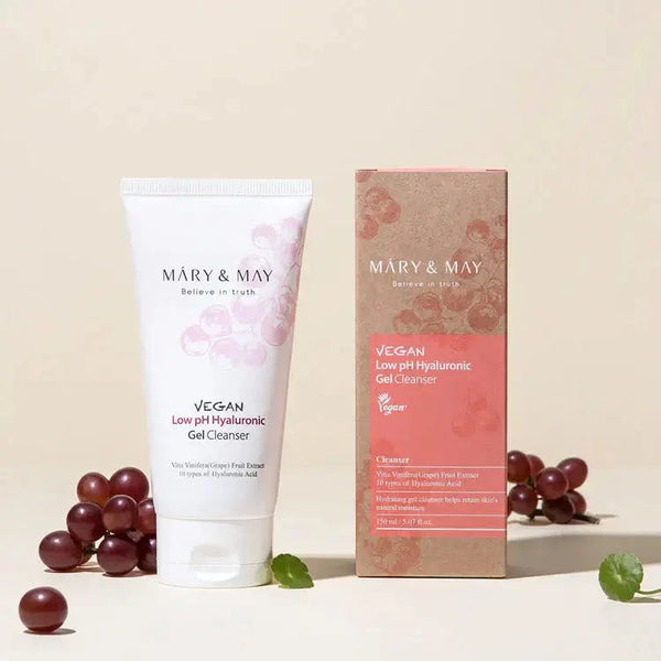 Gels sejas mazgāšanai Mary&May Vegan Low pH Hyaluronic Gel to Foam Cleanser
