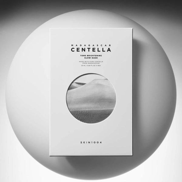 Auduma maska ādas toņa izlīdzināšanai SKIN1004 Madagascar Centella Tone Brightening Glow Mask