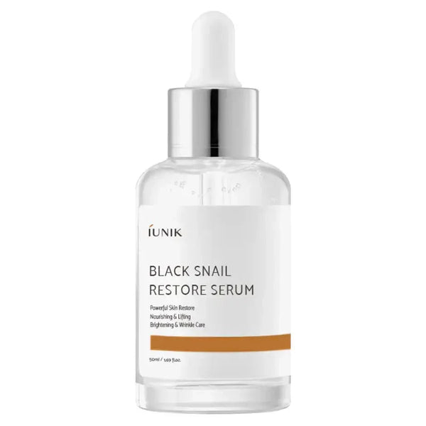 Serums ar melnā gliemeža mucīnu ādas atjaunošanai iUnik Black Snail Restore Serum