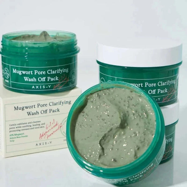 Mālu maska problemātiskai ādai Axis-Y Mugwort Pore Clarifying Wash Off Pack