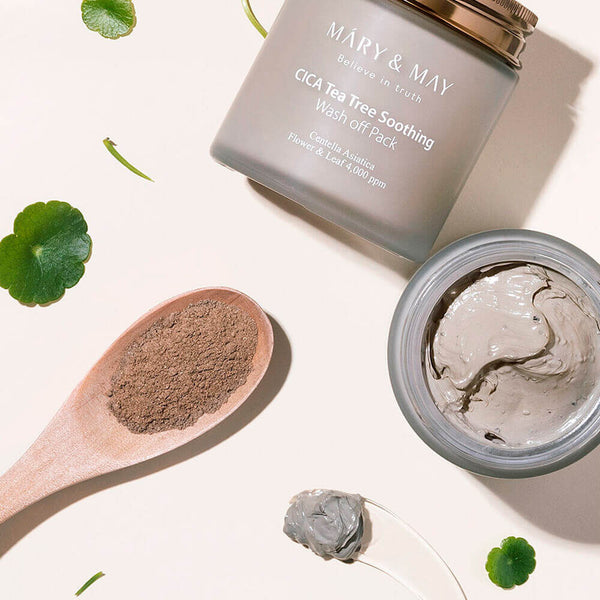 Mālu maska jutīgai ādai Mary&May CICA TeaTree Soothing Wash off Pack