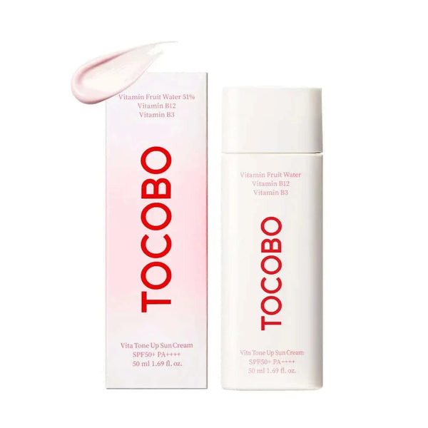 Saules aizsardzības krēms ar tonējošu efektu TOCOBO VITA TONE UP SUN CREAM DELUXE SPF50+ PA++++