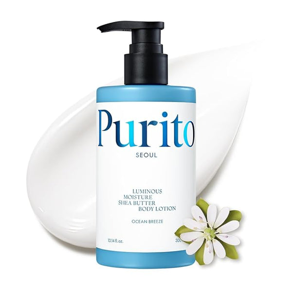Losjons ķermenim ar karitē eļļu un pačūlijas aromātu Purito Seoul Luminous Moisture Shea Butter Body Lotion Ocean Breeze