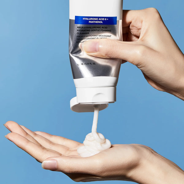 Maigas putiņas sejas mazgāšanai Anua 8 Hyaluronic Acid Hydrating Gentle Foaming Cleanser