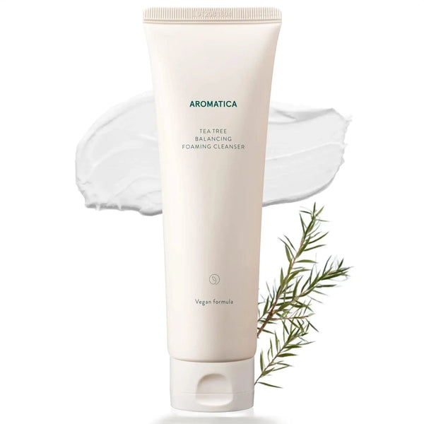 Organiskās tējas koka putas taukainai ādai Aromatica Tea Tree Balancing Foaming Cleanser