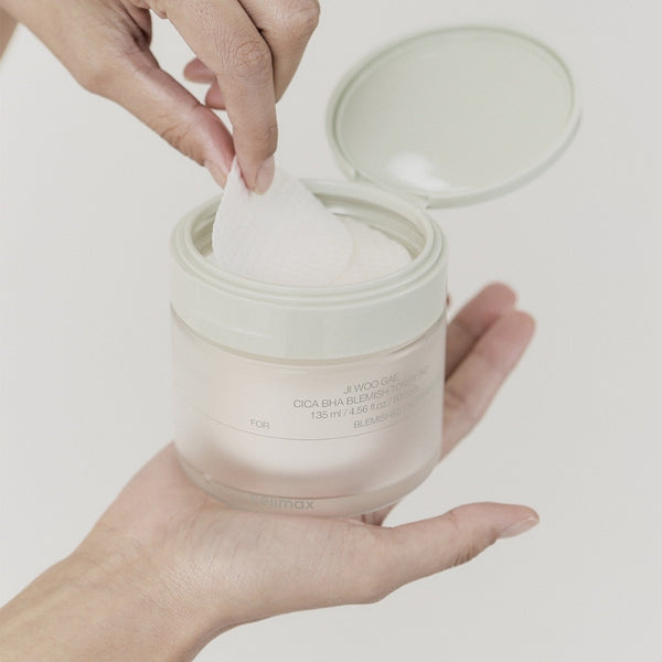 Pīlinga spilventiņi iekaisumu novēršanai problemātiskai ādai Celimax Ji Woo Gae Cica BHA Blemish Toner Pad