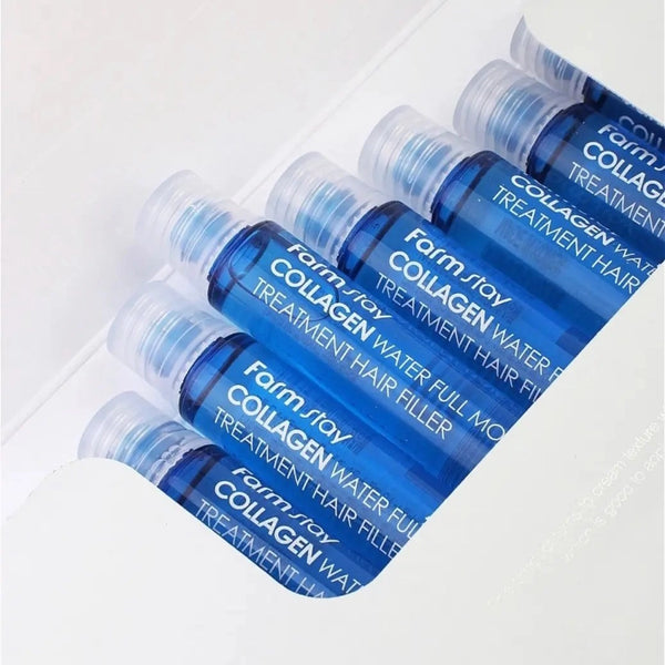 Kolagēna filleris matu atjaunošanai un spīdumam Farmstay Collagen Water Full Moist Treatment Hair Filler