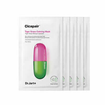 Nomierinoša auduma maska ar atvēsinošu iedarbību Dr.Jart+ Cicapair Calming Mask